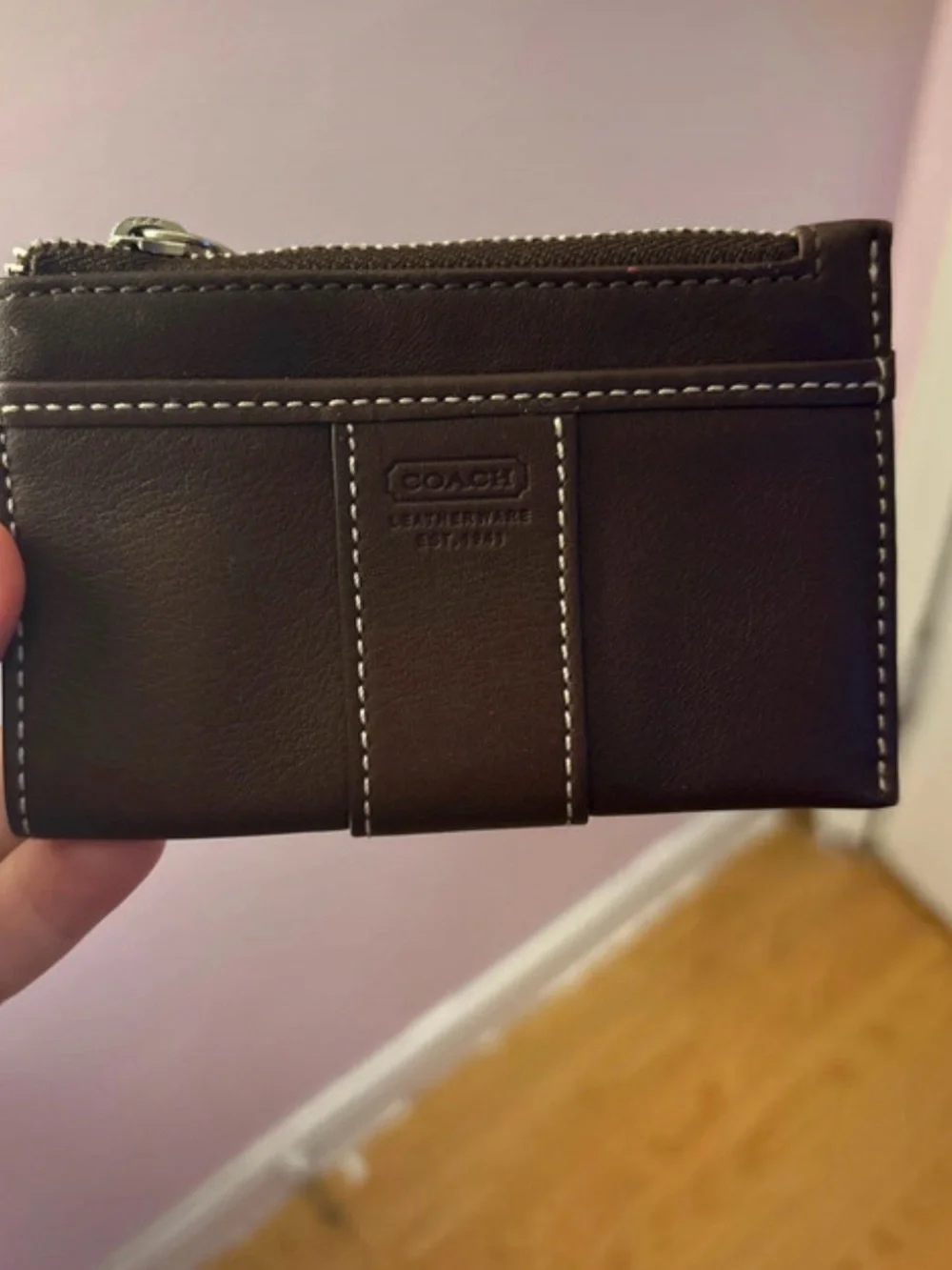 Coach Brown Leather Card Case Wallet